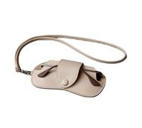 Custodia Sottile: 70 G Occhiali Da Sole Morbido Portatile Bags | 16,5x8 Cm Pouch Occhiali Da Sole | Casi Di Occhiali Per Le Donne | PU Occhiali Occhiali Occhiali Con Cinturino Da Polso E, beige