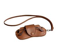Custodia Sottile: 70 G Occhiali Da Sole Morbido Portatile Bags | 16,5x8 Cm Pouch Occhiali Da Sole | Casi Di Occhiali Per Le Donne | PU Occhiali Occhiali Occhiali Con Cinturino Da Polso E, Marrone