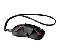 Custodia Sottile: 70 G Occhiali Da Sole Morbido Portatile Bags | 16,5x8 Cm Pouch Occhiali Da Sole | Casi Di Occhiali Per Le Donne | PU Occhiali Occhiali Occhiali Con Cinturino Da Polso E, nero