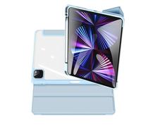 Custodia sottile ibrida per iPad Air da 10,9 pollici, cover posteriore trasparente con paraurti in TPU flessibile, antiurto, accensione/spegnimento