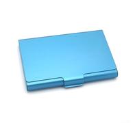 Custodia sottile in lega di alluminio per carte di credito, carte di credito e carte di debito, design a basso profilo per un trasporto discreto (blu)