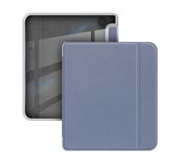 Custodia sottile in pelle PU compatibile con Kobo Libra Colour N428 2024 /Libra 2 N418 2021 7'' eReader posteriore in acrilico trasparente Funda Pouch(Lavender Purple)