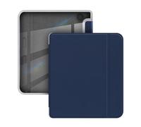 Custodia sottile in pelle PU compatibile con Kobo Libra Colour N428 2024 /Libra 2 N418 2021 7'' eReader posteriore in acrilico trasparente Funda Pouch(Dark Blue)