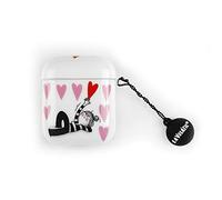 Custodia sottile in TPU glitterata con design Volatile Hearts per Apple Airpods. Compatibile con Airpods 1 e 2