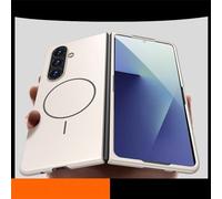 Custodia sottile magnetica senza cornice per Samsung Galaxy Z Fold 7 6 5 4, custodia protettiva per ricarica wireless, bianca, per Galaxy Z Fold4