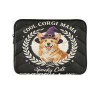 Custodia sottile per computer con cerniera 14 pollici Halloween Dog Witch | 14 pollici Laptop Sleeve Bag per computer von holzhausen M
