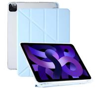 Custodia sottile per iPad mini 5, con portapenne, retro in morbido poliuretano termoplastico, protezione intelligente a Y, funzione di accensione/spegnimento automatico, blu 2