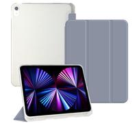 Custodia sottile per iPad Pro da 10,5 pollici, con portapenne, in morbido poliuretano termoplastico, protezione intelligente a tre ante, funzione di accensione/spegnimento automatico, viola