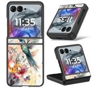 Custodia sottile per Moto Razr 2024 con stampa di colibrì ad acquerello, cover rigida antiurto per ricarica wireless per donne e ragazze custodia per Motorola Razr 50 2024
