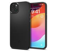 Custodia sottile Spigen per iPhone 15 Plus, colore nero.