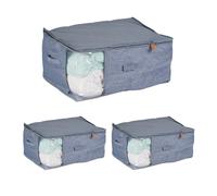 Custodia sottoletto Scatole salvaspazio Bag per vestiti 3 pz. leggera