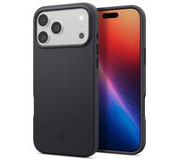 Custodia Spigen in silicone Fit MAG MagSafe per iPhone 17 Pro Max, nera.