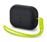 Custodia Spigen in silicone nero + cinturino verde fantasma - AirPods Pro (2a generazione)