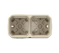 Custodia sporgente - 2 post - orizzontale o verticale - beige - Legrand plexo 069867l