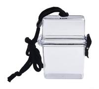 Custodia sportiva in plastica impermeabile con chiusura ermetica e cordino per uso in kayak, rafting, nuoto e vari sport acquatici (trasparente)