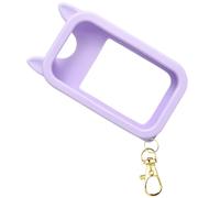 Custodia spray a mano | Simpatiche orecchie in silicone | Custodia protettiva con portachiavi | per donne all'aperto, viaggi, auto, spiaggia, lavoro, scuola, centro pubblico, Lavanda, Refer to