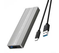 Custodia SSD M.2 USB C 10 Gbps, NVMe NGFF custodia esterna SSD in alluminio con alette a trasferimento rapido e dissipazione del calore, adattatore portatile da M.2 a USB (NGFF e NVME rosso)