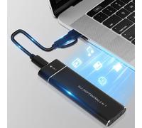 Custodia SSD M2 a doppio protocollo Adattatore per custodia SSD SATA M.2 NVMe Custodia esterna USB 3.1 tipo C da 10 Gbps Supporta tasti M e B&M