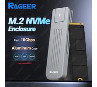 Custodia SSD RAGEER M.2 NVMe, USB Type C Gen2 10gbps PCIe SSD custodia esterna in alluminio per NVME PCIE SSD 2280 2260 2242 2230