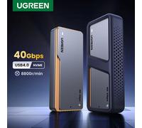 Custodia SSD UGREEN 40Gbps NVMe custodia SSD adattatore da M.2 a USB4.0 per custodia in alluminio con gilet di raffreddamento integrato M.2 NVME PCIE