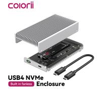 Custodia SSD USB 4.0 M.2 NVMe da 40 Gbps Custodia SSD Thunderbolt USB-C compatibile con USB 3.2/3.1/3.0 per custodia MacBook iPad iPhone MC40-Silver