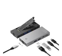 Custodia SSD USB C Hub Docking Station per laptop 4K 60Hz HDMI Com USB3 2 10Gbps PD100W Custodia SD TF SSD compatibile con Blueendless M2 Sata NVMe(MC403)