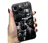 Custodia stampata a tema anime Scream Horror Movie per iPhone 14 Pro Max da 6,7'', motivo alla moda con teschio scheletro fantasma, per donne, uomini, ragazzi e ragazze, custodia in silicone TPU