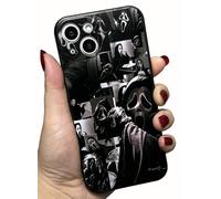 Custodia stampata a tema anime Scream Horror Movie per iPhone 15 da 6,1'', motivo alla moda con teschio scheletro fantasma, per donne, uomini, ragazzi e ragazze, graziosa custodia per telefono in