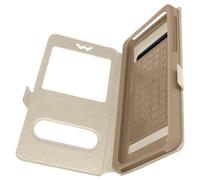 Avizar Custodia Stand Doppia Finestra Universale Taglia 3XL Oro