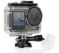 Custodia subacquea impermeabile compatibile con DJI Osmo Action 5 Pro Action 4/3 fotocamera subacquea, gabbia supporta immersioni profonde 60 m, snorkeling con supporto a sgancio rapido