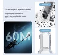 Custodia subacquea impermeabile per Insta360 X5 con protezione lenti fino a 60 m