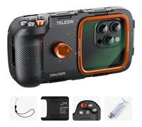 Custodia subacquea per smartphone Telesin con pulsanti e pompa a vuoto