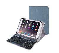 Custodia Tablet 10 pollici, Cover Custodia Tablet 10.1 Universale con Tastiera Bluetooth,in canapa,compatibile con Lenovo m10 Samsung tab a galaxy tab a6 Mediapad t5 t3 Teclast da 10,1 a 10,8 (blu)