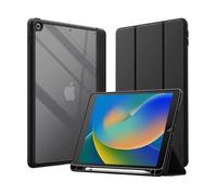 Custodia tablet Crong PrimeFolio per Apple iPad 10.2" nera trasparente