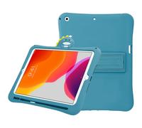 Cadorabo Custodia per tablet compatibile con Apple iPad 7/8 (10.2 Pollici) - Design Dinosauro No. 5 - Coperchio protettivo per bambini fatto di silicone TPU flessibile con funzione stand
