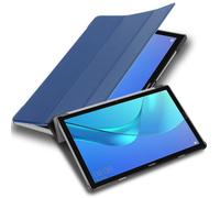 Cadorabo Custodia Tablet per Huawei MediaPad M5 Lite 10 (10.1" Zoll) in BLU SCURO JERSEY - Copertura Protettiva Molto Sottile di Similpelle in Stile Libro CON Auto Wake Up e Funzione Stand
