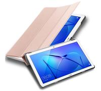 Cadorabo Custodia Tablet per Huawei MediaPad T3 10 (9.6" Zoll) in Oro Rosa Pastello - Copertura Protettiva Molto Sottile di Similpelle in Stile Libro Senza Auto Wake Up e Funzione Stand