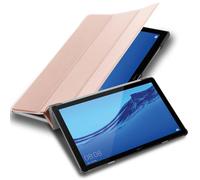Cadorabo Custodia Tablet per Huawei MediaPad T5 10 (10.1" Zoll) in ORO ROSA PASTELLO - Copertura Protettiva Molto Sottile di Similpelle in Stile Libro SENZA Auto Wake Up e Funzione Stand