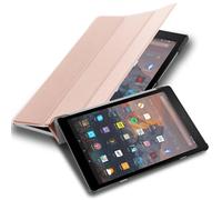 Cadorabo Custodia Tablet per Kindlefire HD 10 2017 (7. Gen.) in Oro Rosa Pastello - Copertura Protettiva Molto Sottile di Similpelle in Stile Libro con Auto Wake Up e Funzione Stand