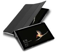 Cadorabo Custodia Tablet per Microsoft Surface Go in NERO SATIN - Copertura Protettiva Molto Sottile di Similpelle in Stile Libro SENZA Auto Wake Up e Funzione Stand