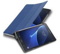 Cadorabo Custodia Tablet per Samsung Galaxy Tab A 2016 (7.0" Zoll) SM-T280N in BLU SCURO JERSEY - Copertura Protettiva Molto Sottile di Similpelle in Stile Libro SENZA Auto Wake Up e Funzione Stand