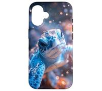 Custodia tartaruga marina verde bambino tartaruga blu oceano Custodia per iPhone 16