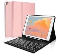 Custodia Tastiera iPad 9 Generazione10.2, Cover Tastiera Layout Italiana Bluetooth Retroilluminata Rimovibile con per iPad 8/7/Pro 10.5/iPad Air 3 10.5 con Portapenna, Oro rosa