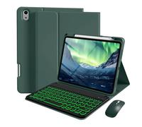 Custodia Tastiera Retroilluminata Con Mouse Per iPad 8ª Gen 10,2″ Verde | Custodia Tablet Tastiera Italiana QWERTY Mouse Incluso Retroilluminazione 7 Colori Per Documenti E Appunti Durante Le Lezioni
