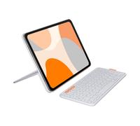 Logitech Flip Folio, custodia con tastiera per iPad Pro 11 pollici (M4) e iPad Air 11 pollici (M2 e M3)(5a generazione - 2024) -Custodia protettiva e riponibile con tastiera Bluetooth - Grafite,AZERTY