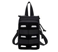 Custodia Tattica EDC per Attività All'aperto, Custodia Multiuso Molle, con Tracolla Tasca per Cintura Gilet e Zaino(Black)