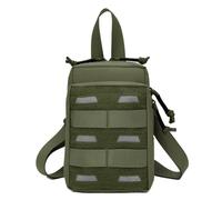 Custodia Tattica EDC per Attività All'aperto, Custodia Multiuso Molle, con Tracolla Tasca per Cintura Gilet e Zaino(Green)