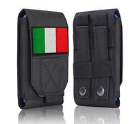 Custodia tattica Molle impermeabile nera per cellulare, borsa porta telefono resistente per iPhone 11 12 13 Pro Max Samsung S22 S21 S20 FE Note 20 A02S meno 6,7" con 1 pacchetto di toppa a bandiera