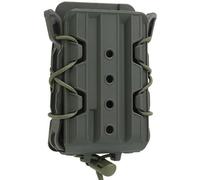 Custodia tattica per caricatori singoli, supporto a sgancio rapido compatibile con MOLLE per caricatori per fucili da 5,56 e 7,62 mm, accessori per softair (Green)