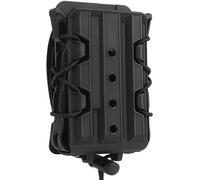 Custodia tattica per caricatori singoli, supporto a sgancio rapido compatibile con MOLLE per caricatori per fucili da 5,56 e 7,62 mm, accessori per softair (Black)